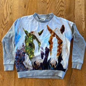 Horse floral sweatshirt, never worn!